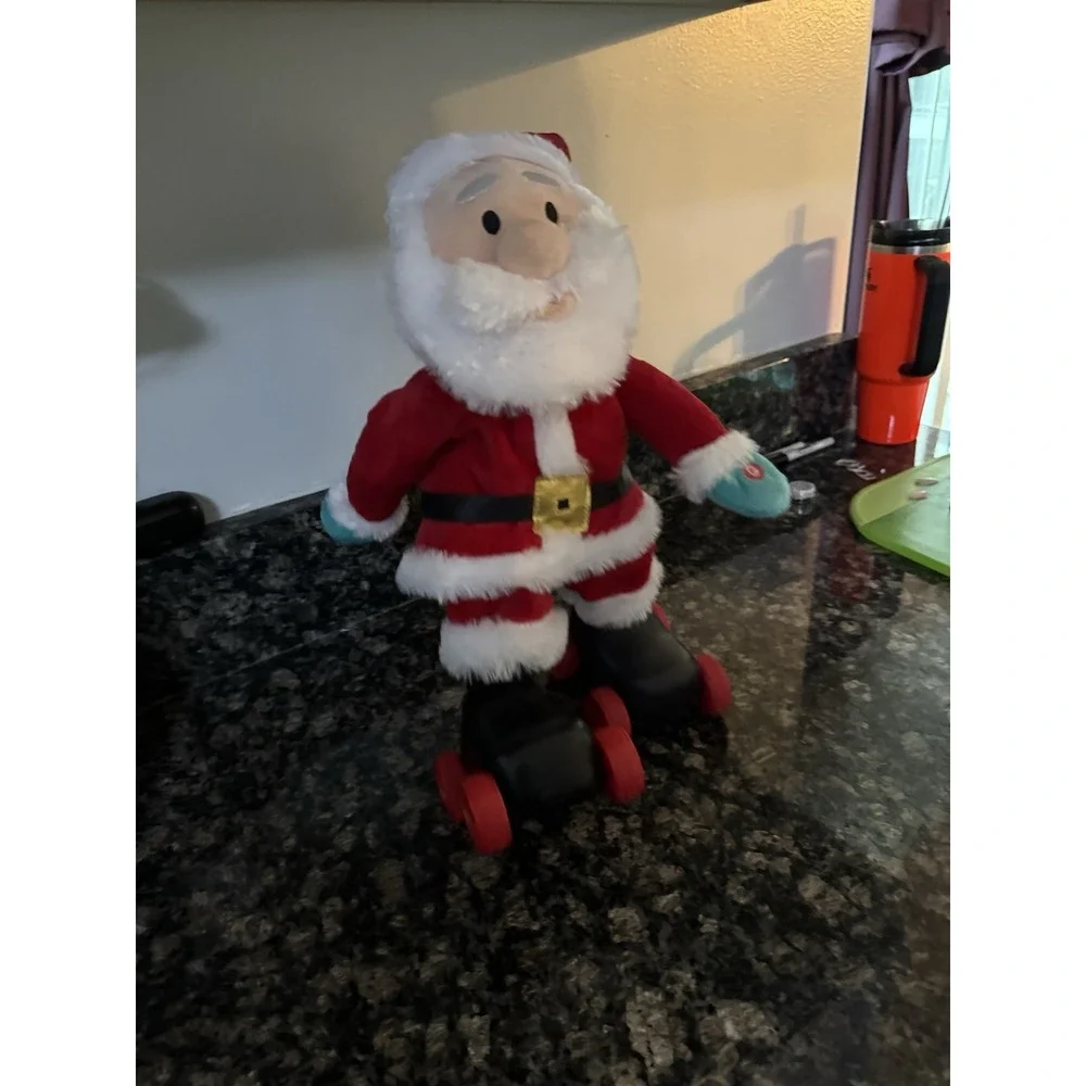 Holiday Home Accents Gemmy Animated Skating Santa Plush - 16''‎